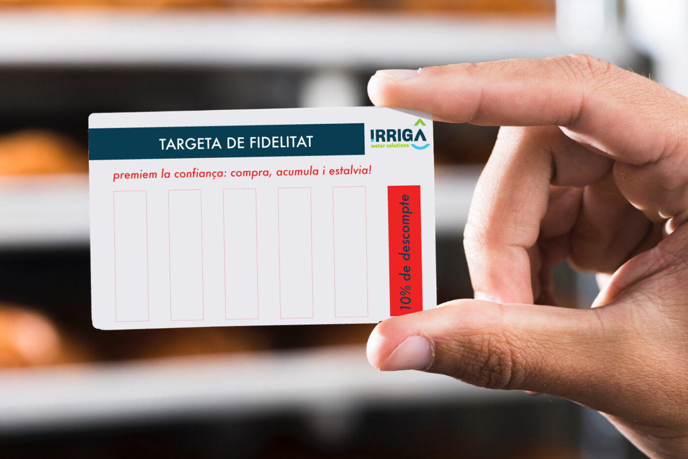 TARGETA DE FIDELITAT IRRIGA, BOTIGA DE REG, FERRETERIA LLEIDA