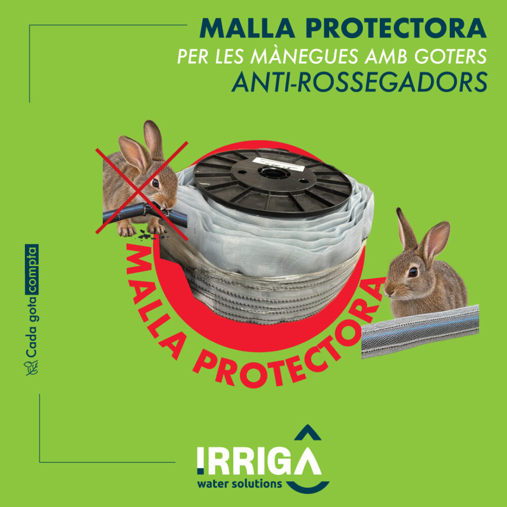 malla protectora anticonills, malla protectora contra conills, protecció contra conills, protección contra conejos, malla protectora reg anti conills, malla protectora riego anti conejos